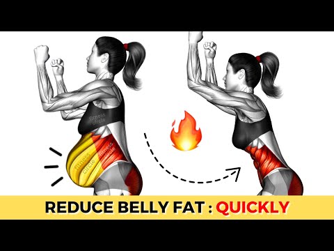 Best Weight Loss Exercises To Reduce Hanging Belly Quickly ➜ 30 minute STANDING Workout | 100%