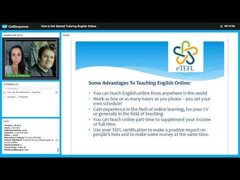 How to Get Started Tutoring English Online Webinar Recording 14 March 2019