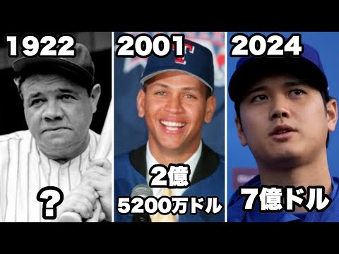 【MLB】各シーズンにおける最高額の契約を調べてみた