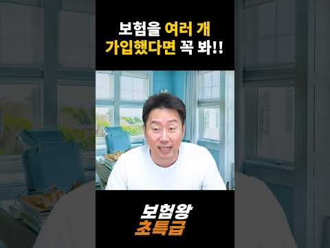 보험을 여러 개 가입했다면 꼭 봐!!