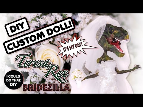 Custom Doll Repaint: Monster High Monster Mashup! Teresa Rex - BRIDELIZZA!!!