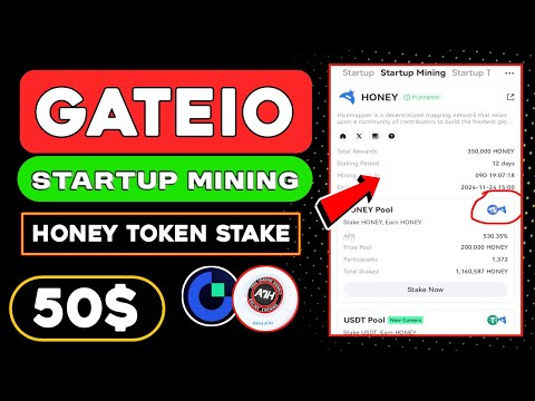 Gate.io “Startup Mining” Stake to Earn: Hivemapper (HONEY) 🤑