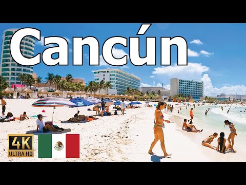 Cancún Beach 🇲🇽 4k Walking Tour 2022 🇲🇽