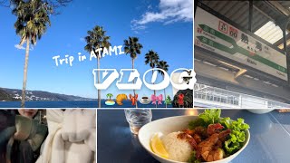 【vlog】1泊2日冬の熱海旅行vlog🚃/食べ歩き🍚/カフェ☕️/海🏝️