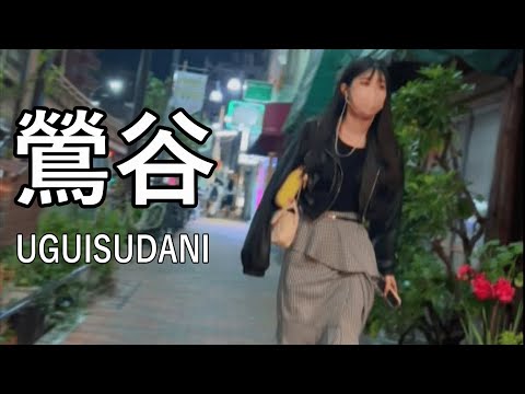 【4K】夜の街として人気のある鶯谷を夜に散歩 Walking in UGUISUDANI of Tokyo, popular as a night town