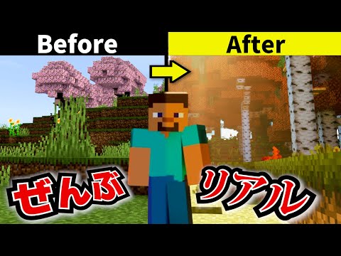 マイクラが100倍キレイな世界でサバイバルしてみた【マイクラ】【Realism Craft】