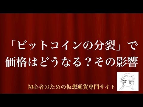 [動画で解説] 「ビットコインの分裂」で価格はどうなる？その影響｜初心者のための仮想通貨専門サイト