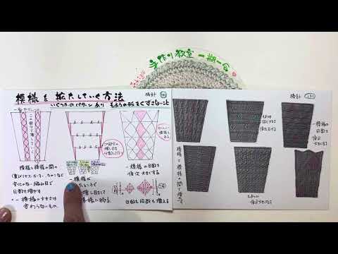 棒針131　模様を大きくしていく方法について　分散増減目　2024年5月1日