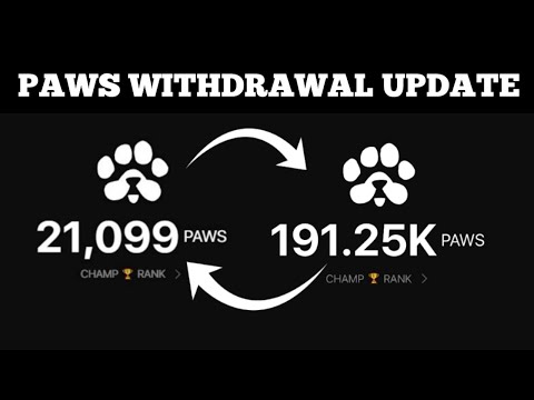 PAWS AIRDROP WITHDRAWAL UPDATE | Claim More PAWS Point WITHDRAWAL This