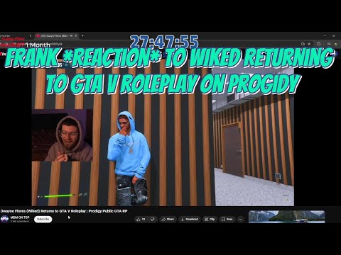 Frank Reacts to Wiked Returning to GTA V RP | NoPixel 4.0 GTA RP