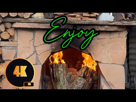 🔥Firewood Double Log Cozy Fireplace [4K, 1 Hour]