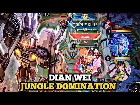 Dian Wei - Jungle Domination Gameplay | Honor of kings