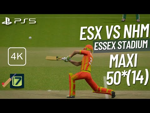 [PS5️⃣]🏏ESX VS NHM📍Essex Stadium🔹Maxi [Career]🔹#Cricket 24🔹4k🔹#Gameplay🔹60FPS🔹Test