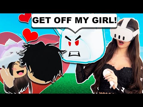 I Made My CRUSH Jealous In Roblox Vr Hands.. (He was mad!)