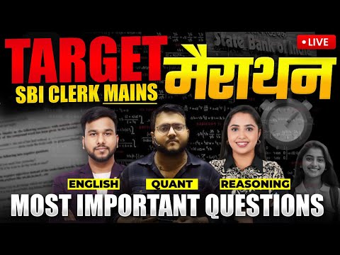 SBI CLERK Mains Marathon Quant, Reasoning, English | SBI CLERK MAINS 2024 Paper | Learning Niti