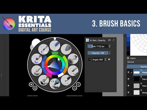 How to Use Krita for Digital Art - The Basics of Brushes (Lesson 3) 🎨