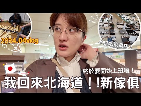 日本生活⎮4月vlog⎮回到北海道了、逛家具店＆超市、公開剛搬家的影片、開箱新傢俱🛏️⎮Eve 伊芙,留日生活中❤️ft. @EmmaSleepTaiwan