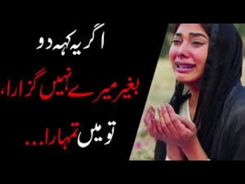 Agar yeh keh do baghair mere nahi guzara tu me tumhara |A Heart touching Ghazal