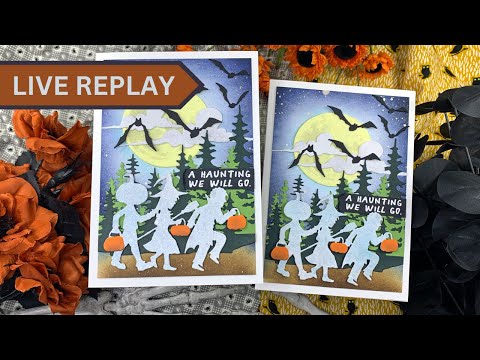 🟣LIVE REPLAY! Tim Holtz Haunted Halloween Cards