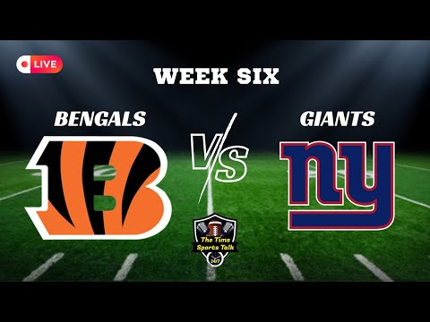 SNF! Cincinnati Bengals Vs New York Giants! LIVE Playbyplay/Analysis