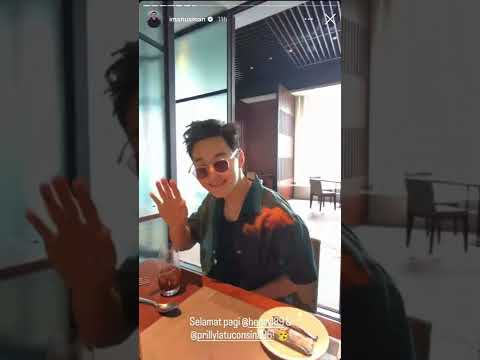 #HenryLau hang out with Indonesian artists and fans #rossa #prillylatuconsina #maudyayunda