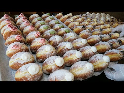 Melts in your mouth! Top quality ingredients. Original Italian style cream donut /korean street food