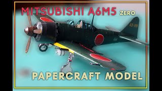 Mitsubishi A6M5 Zero Paper Model Stop Motion