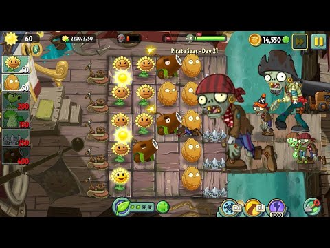 Pirate Seas //Plants vs Zombies 2 gameply: