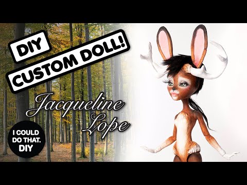 MONSTER HIGH REPAINT! DIY CUSTOM DOLL - JACQUELINE LOPE THE JACKALOPE