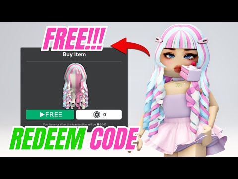 REDEEM CODE FOR FREE HAIR ON ROBLOX 🤩🥰