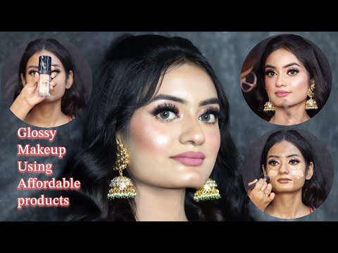 Affordable Products से Glass Skin Makeup ✅ | Easy & Quick Makeup For Beginners | Roka Makeup