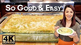 Mexican Lasagna casserole Recipe | CREAMY CHILE VERDE LASAGNA