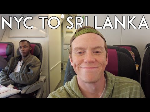 Flying From NYC to Sri Lanka (Qatar Airways) Travel Vlog