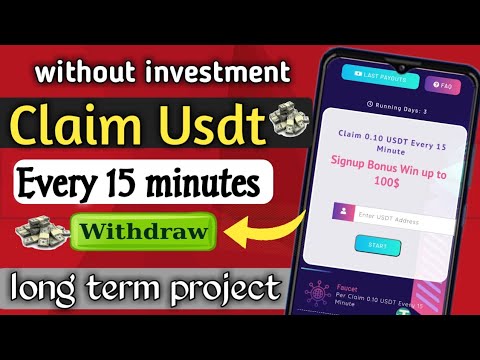 Claim usdt Free🎉 Every 15 minutes Claim 0.1 usdt make money online