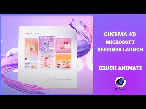 How to create brush animate in Microsoft Designer launch