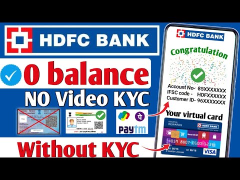 Without KYC | hdfc zero balance account opening online 2024 | hdfc bank account opening online 2024