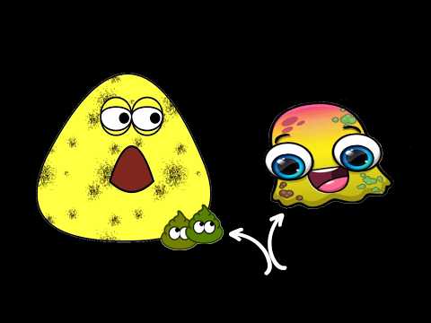 POU vs MOY 7 - Pou y moy de colores. Las cacas de Pou asustan a Moy.