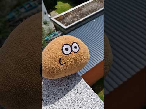 Immortal Pou fell 😂💩 #pou #plushie #plushtoys