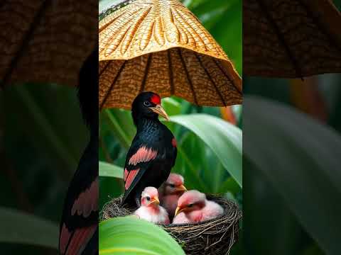 🌧️ Feathered Family in the Rain | Birds & Their Young Ones 🐦💕