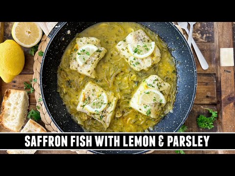 Saffron Fish with Lemon & Parsley | EASY One-Pan 20 Minute Recipe