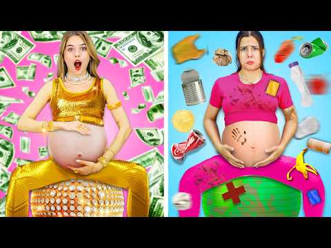 Rich Vs Broke Pregnant! Expensive vs Cheap Hacks for Future Parents by Crafty Hype