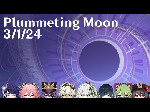 Genshin Impact - 36 star Spiral Abyss - Plummeting Moon 3/1/24