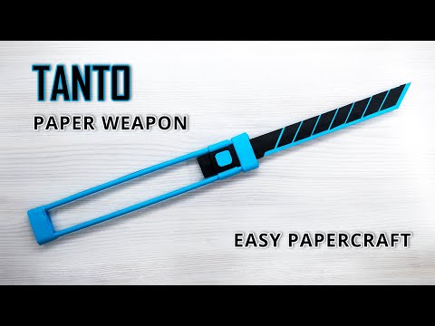 How to Make a Papercraft Folding Tanto Knife - DIY Papercraft Tanto Knife Tutorial