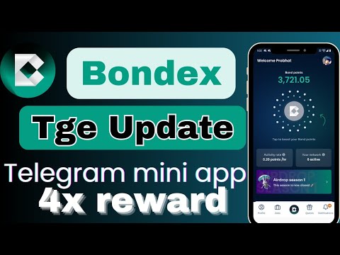 Bondex token launch update | bondex telegram mini app with 4x more reward | crypto Airdrop