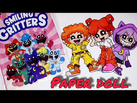 Smiling Critters  Humanized Paper Doll | Catnap, Dogday, Boby Bearhug | Blindbag | ASMR