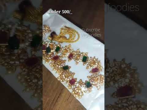 #meesho unboxing temple jewellery necklace under 500/_ code 71385669 @Vegfoodies #Videos #ytshorts