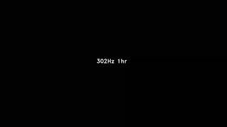 302 Hz 1hr sine sound wave