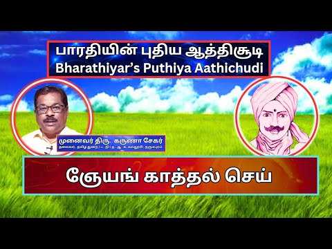 ஞேயங் காத்தல் செய், பாரதியின் புதிய ஆத்திசூடி 41, Bharathiyin Puthiya Aathichudi , கருணா சேகர்