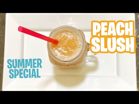 Summer's Hidden Gem: The Peach Slush Recipe You Need!  #Arokajuice #SummerDrinks |RWS