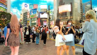 4k:Walking in Shibuya,Tokyo.The Magic Hour Summer in Shibuya｜TOKYO WALK